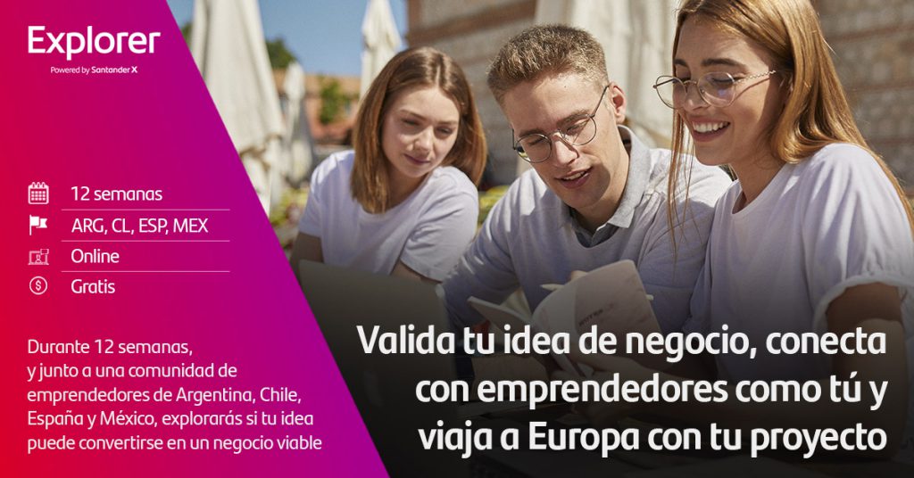 Invitan a postular al Programa Santander – Explorer de emprendimiento universitario