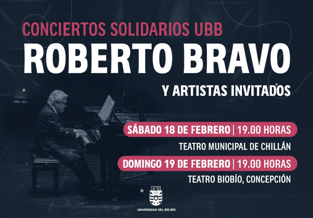UBB impulsa conciertos solidarios de Roberto Bravo en Concepción y Chillán