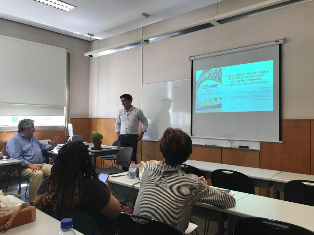 Académico del Departamento de Ciencias Sociales participa Conferencia Europea de Educación en Trabajo Social en Portugal