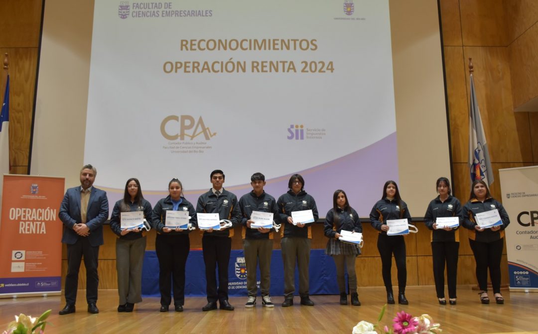 Estudiantes de CPA y liceos de Ñuble fueron reconocidos por apoyar al SII en Operación Renta 2024