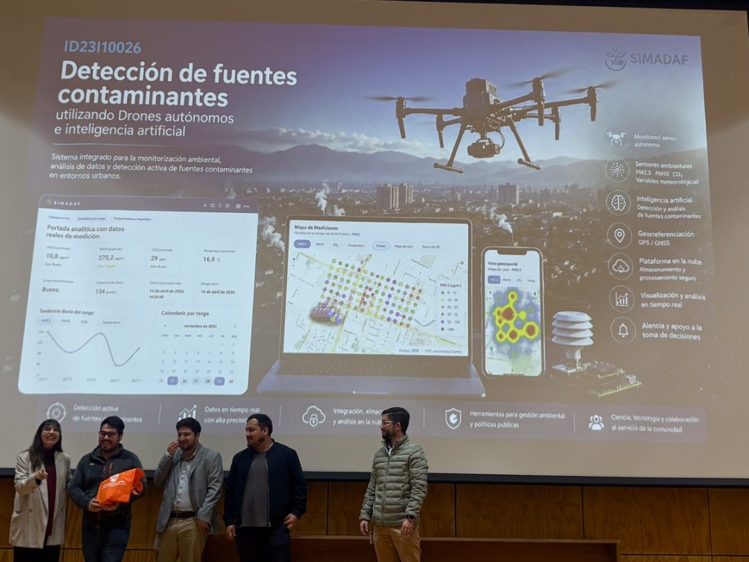 Proyecto FONDEF UBB desarrolla sistema basado en drones e inteligencia artificial para apoyar el monitoreo de la calidad del aire