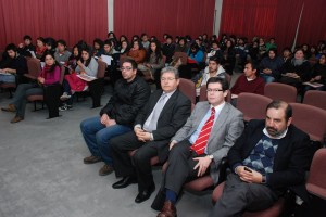La inauguración del Congreso de Convivencia Estudiantil contó con la presencia del rector Héctor Gaete.  