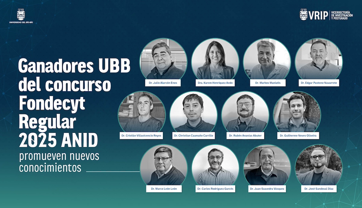 Ganadores UBB del concurso Fondecyt Regular 2025 de ANID promueven